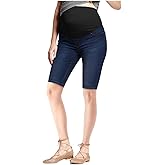Hybrid & Company Women Super Comfy Stretch Maternity Bermuda Short