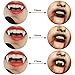 Jeicy Vampire Teeth Fangs 3 Pairs,Vampire Blood and Vampire Teeth Glue Set for Halloween