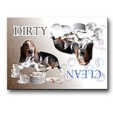 Basset Hound Clean Dirty Dishwasher Magnet No 2
