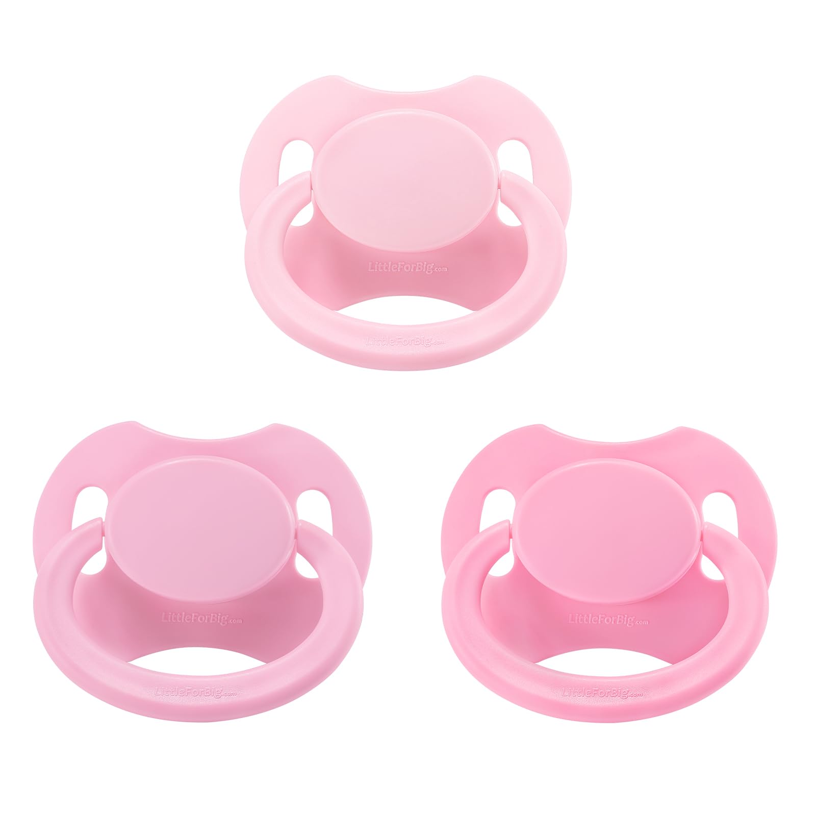 LittleForBig Bigshield Generation-II Adult Sized Pacifier Rosy Pink Overload 3 Paci Pack