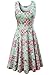 Measoul Womens Casual Fit and Flare Floral Sleeveless Party Evening Cocktail Dress,Light Green,Large