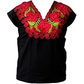 Mexican Blouses for Women Mexican Embroidered Tops for Women Mexican Peasant Blouse Blusas Mexicanas Campesinas de Chiapas