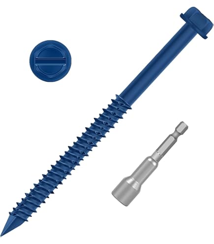 Amazon.com: # 12 X 4 Zinc Plated Hex Head Drill & Tap Screws (Pack