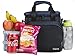 Insulated Lunch Bag S1/S2: InsigniaX Cool Women Men Work Office Lunch Box/Lunchbox | Shoulder Strap Water Bottle Holder Side Pockets H: 10