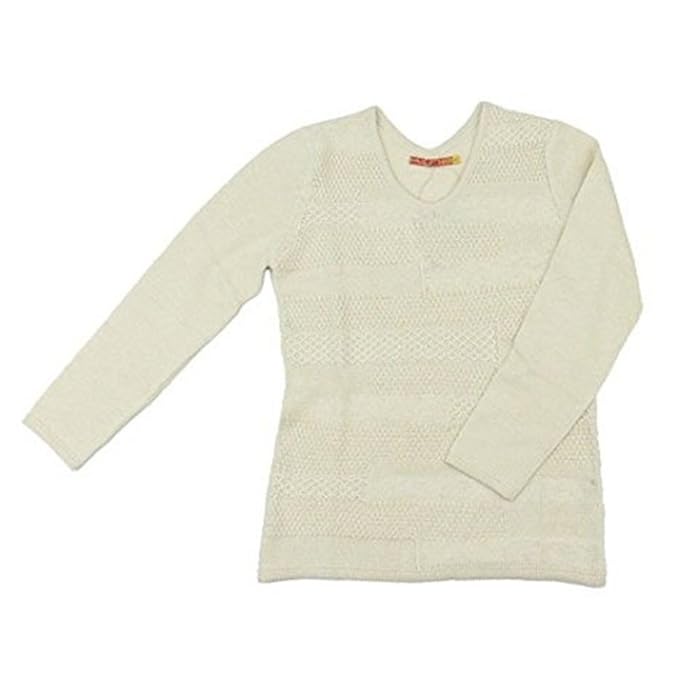 Amazon Co Jp ｋｕｎａ ベビーアルパカ ニットセーター Priscilla 白