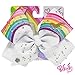 Large Hair Bow - Mermaid with Metalic Gold Stars- Sticker Patch Set Included