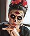 Sugar Skull Face Temporary Tattoos - Day of the Dead Halloween Masquerade Party Decorations Supplies