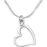 Sterling Silver Heart Charm Necklace