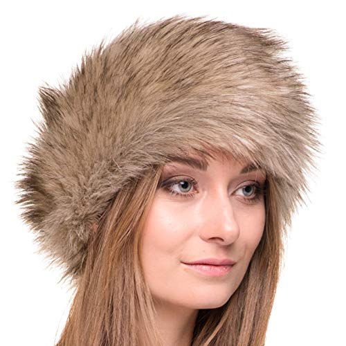 Like Real Fur Futrzane Winter Faux Fur Headband for Women Fancy Ear Warmer