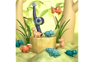 VRTDLITG Bath Toys Magnetic Dinosaur Fishing 8 PCS: Fun & Montessori-Inspired Water Toy for Bathtub & Pool, for Toddler Boys & Girls