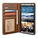 HTC One E9 Plus Case, GMYLE Book Case Vintage for HTC One E9 Plus - Brown PU Leather Stand Case Cover
