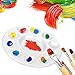 CENTSTAR 30 Pcs Round Paint Tray Palettes Plastic for Acrylic Oil Watercolor Craft DIY Art Painting Palettes, White (30 PCS)
