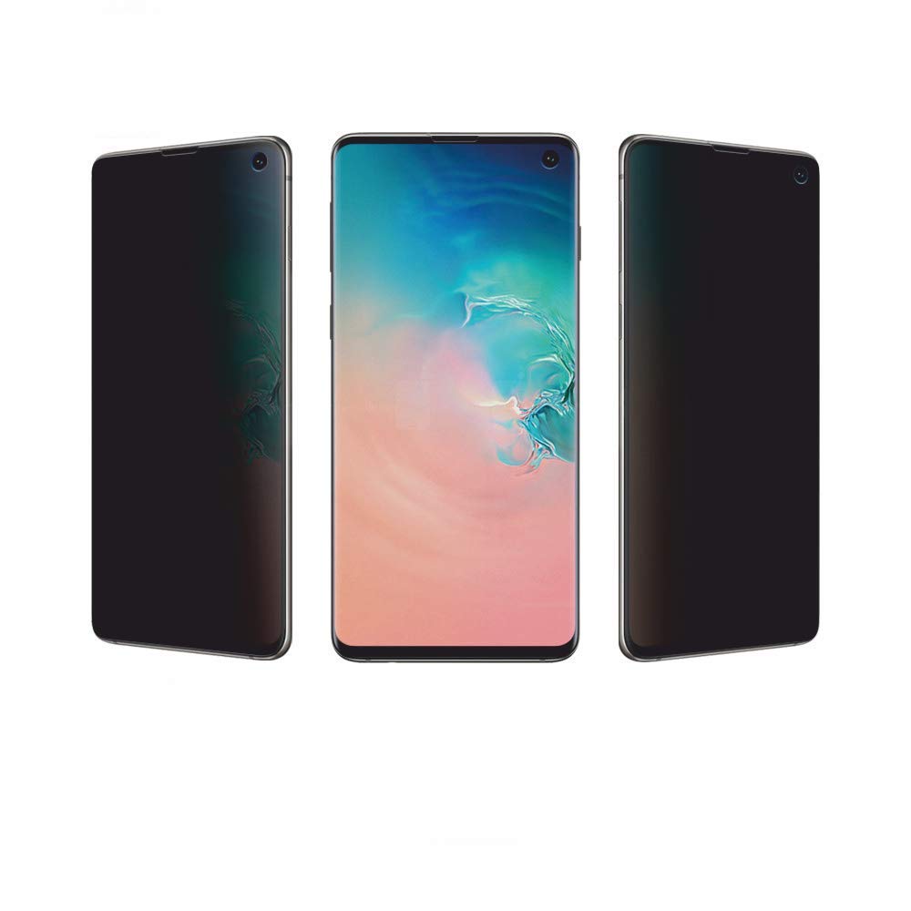 Arrivly Privacy Screen Protector for Samsung S10 [Anti-Spy] Anti-Peeping Bubble-Free Fingerprint Support Dsiplay Cover Flexible TPU Film [Not Tempered Glass] (Galalxy S10)