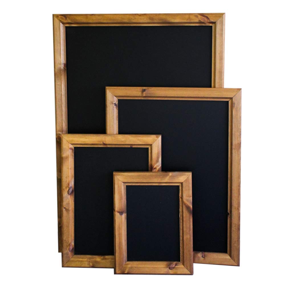 Chalkboards UK Premium Framed Blackboard, Wood, Black, 131 x 89.5cm