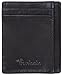 Travelambo RFID Front Pocket Wallet Minimalist Wallet Slim Wallet Genuine Leather(vintage black)