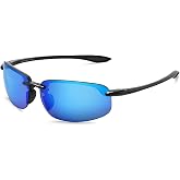 JULI Sports Sunglasses for Men Women Tr90 Rimless Frame for Running Fishing Baseball Driving MJ8001