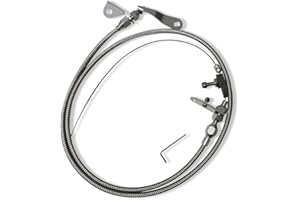 DEMOTOR PERFORMANCE Stainless Braided Kick Down Cable Transmission Kick down Trans C4 Detent for Ford C4