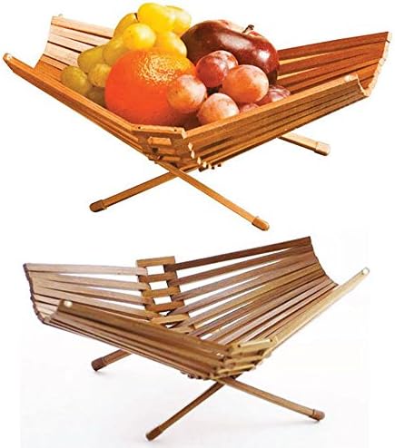 Fruit Basket Bowl Chef Collection Foldable Bamboo by Inspirationthailand