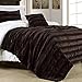 Swift Home® Embossed Faux Fur Throw Blanket & Bedspread - Luxurious Over-Sized Faux Fur Bed Throw Blanket - King, 108