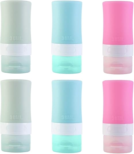 Amazon Co Jp Hamilo 詰め替え容器 シャンプーボトル シリコン製 トラベル ミニサイズ 6点セット 38ml 旅行用品 旅行小物 通販