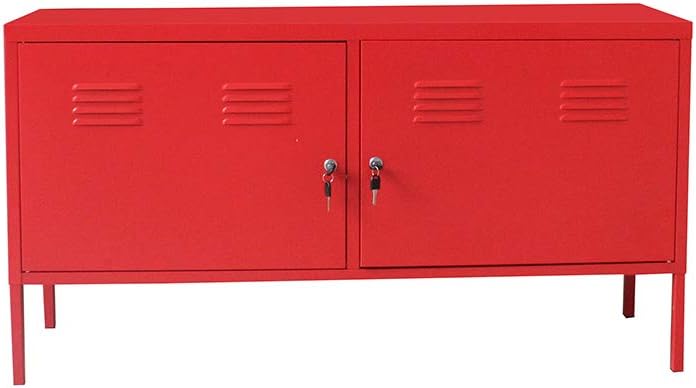 Yulie Armoire De Rangement En Metal Caisson De Bureau Meuble Tv 36 Mordern Industriel Salon Meuble Buffet De Classement 2 Portes Avec Etagere Armoire Basse Cuisine Maison Meubles