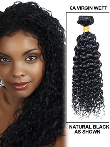 abHair 22 Inch 1 Bundle Brazilian Virgin Human Hair, Deep Curly, 60g/bundle, Genuine 6A Human Hair Weave Raw Unprocessed, Natural Black Color
