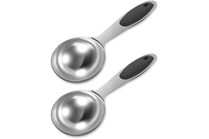 LEIFENY 1 Tbsp(3 tsp | 15 ml |15 cc| 0.5 oz) Single Measuring Spoon, Stainless Steel Individual Spoons, Long Handle Spoons Only (2 Pack)