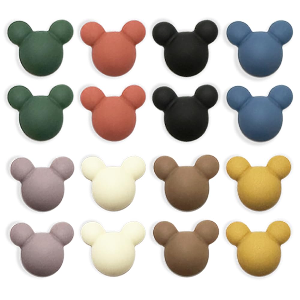 Photo 1 of 1pcs - Cute Mouse Magnets, Small Colorful Powerful Decorative Magnets for Fridge, Whiteboard, Locker (16 Pcs - Velvet)