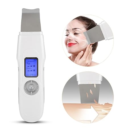 Ultraschall Haut Scrubber, EMS Ion Ultraschall Gesichtsreiniger Haut Peeling Gesicht Poren Tiefenreinigung Nagelhaut Entfernu