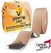 Sparthos Kinesiology Tape - Bulk Large Jumbo - Free Kinesio Taping Guide! - Support for Pro Athletic Sports and Recovery - Rocktape Waterproof Tex Rock Gold Tapes - Uncut 115 ft Roll (Beige)