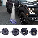 Car Side mirror puddle lights projector ghost shadow puddle logo light compatible for Ford F150 FX4 SVT Raptor 2009-2014year with Raptor projection logo for ford raptor f150 puddle lights