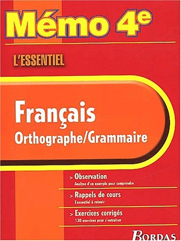 Français, orthographe, grammaire