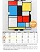 DECORARTS - Ater Piet Mondrian Composition in Blue, Red and Yellow Lithograph in Colours. Giclee Canvas Prints Wall Art for Home Decor 24x30 x1.5