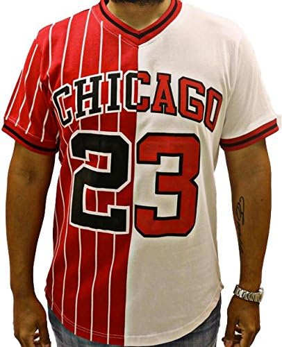 evolution products mix Men's CHICAGO #23 Athletic Style T-Shirt (baseball style) (Large)