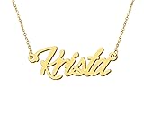 Aoloshow Krista Pendant Name Necklace 18k Gold