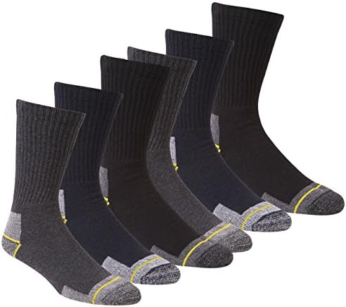 WORK SOCKS Men's Size 12-14 Thick Socks (12 Pair Multipack) Heavy Duty Reinforced Heel For Steel Toe Boots - Assorted Colours 2 Pk - Size 12-14