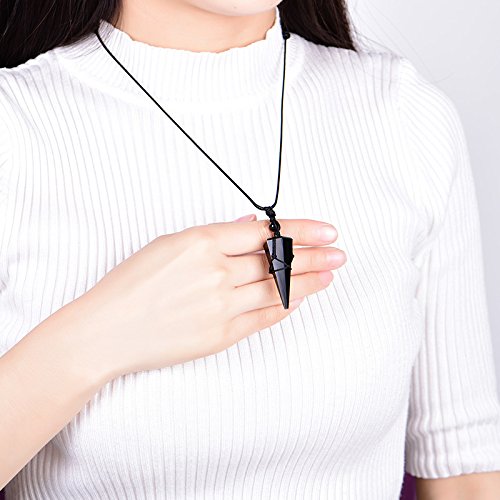 usongs Obsidian necklace pendant Star series Pendulum Crystal necklace pendant men necklace pendant sweater chain gift hexagonal awl
