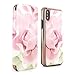 Official TED BAKER KNOWISE Mirror Folio Case for iPhone X, Premium Folio Cover for Professional Women / Girls - Porcelain Rose (Nude)