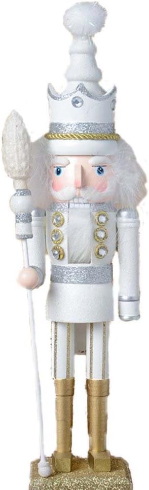 Nutcrackers - ZaH 18 Inch Wooden Nutcracker Ornaments Christmas Decorations Holiday Decor Kids Toys Nutcracker Puppets, White King