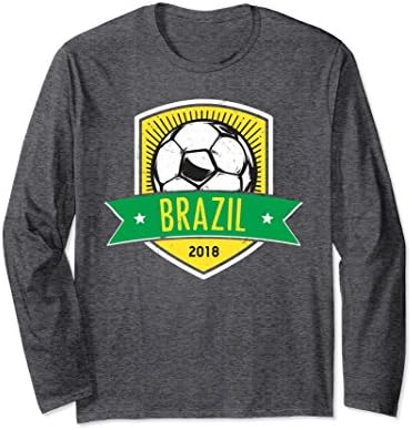 Unisex Classic Brazil Shirt 2018, Brasil Team Jersey Medium Dark Heather