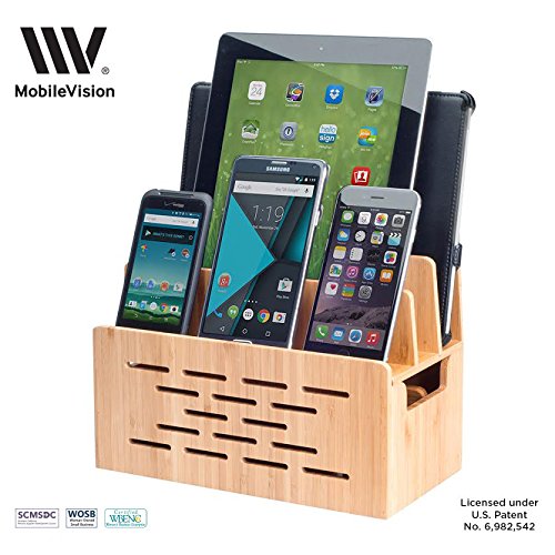 MobileVision Bamboo Charging Station w 