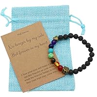 tyoungg Wish Bracelet Pet Memorial Bracelet Pet Sympathy Gift Lava Bead Rainbow Bridge Bracelet