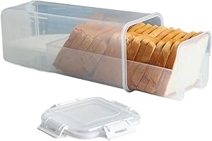 Bread Storage Containers - Airtight Bread Box Airtight Bread Box Plastic Storage Container with Drawer for Toast Sandwich Sto