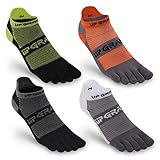 UGUPGRADE Toe Socks, Everyday Run Midweight Low Cut Ankle Lycra Toesocks with Heel Tab for Men Women