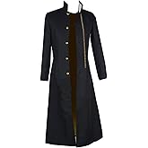 Nsoking Anime Mens Cosplay Costume Black Coat Jacket Chain Halloween Party Outfits Custom
