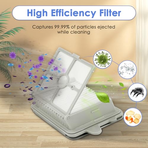 Set of 4 Replacement Brush Rollers F25 GT and HEPA Filter for Roborock F25 GT/F25/F25 LT/F25 RT/F25 ACE/ F25 ALT/ F25 ACE Combo/F25 Combo Vacuum Cleaner / 2 Brush Rollers and 2 HEPA Filters