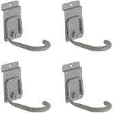 StoreWALL Heavy Duty Slatwall J-Hook Bike Hook with CamLok (Pack of 4)