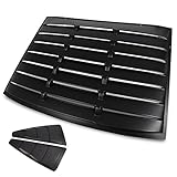 For Mustang GT 2DR 2005-2014 Coupe Black Side Vent+Rear Window Scoop Louver Cover 2006 07 08 09 10 11 12 13 14