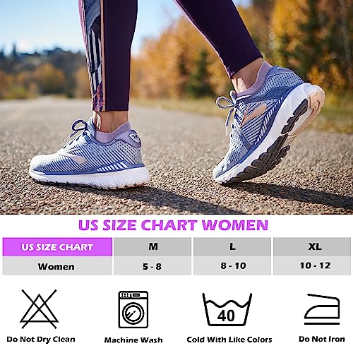 cuangya Ankle Socks Women Running No Show Compression Socks Low Cut Athletic Cushioned 5-Pairs