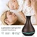 400ml Essential Oil Diffuser, New Design - Quieter, Longer Mist Output Time 6-12 Hours Ultrasonic Aroma Diffuser with Waterless Auto-Off for Home&Office